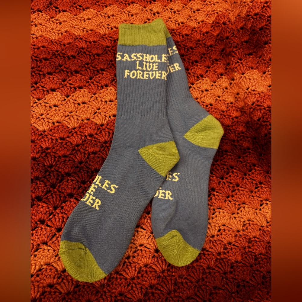 ALF Assholes Live Forever Two Tone Socks